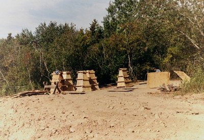 canada, picture 9: and jon is building forms for the foundations with some even more precise tools. click on the image to go to the next picture