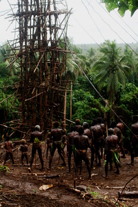 pentecost, picture 11: a bit of warm-up chanting. click on the image to go to the next picture